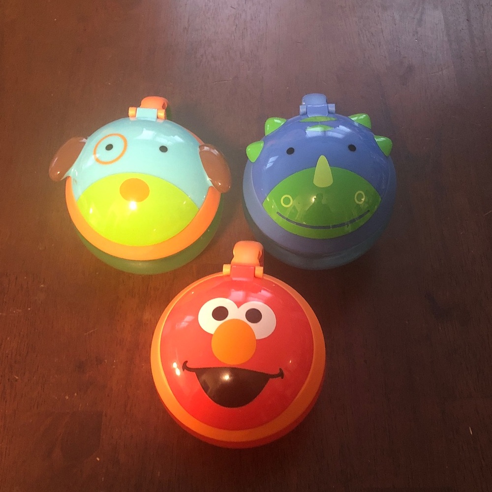 🎃 Carter's Snack Containers Set- Dog, Dino & Elmo